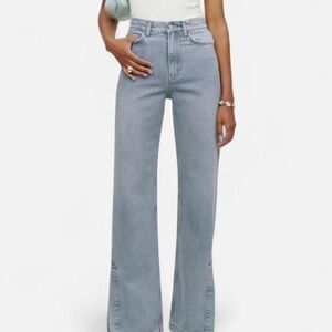 Reformation Wilder Sloan Wash High Rise Wide Leg Slit Hem Jeans – Sz 29